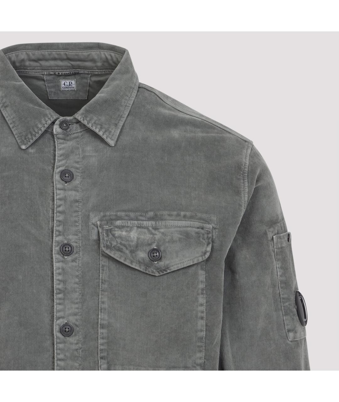 CP COMPANY Серая хлопковая кэжуал рубашка, фото 5