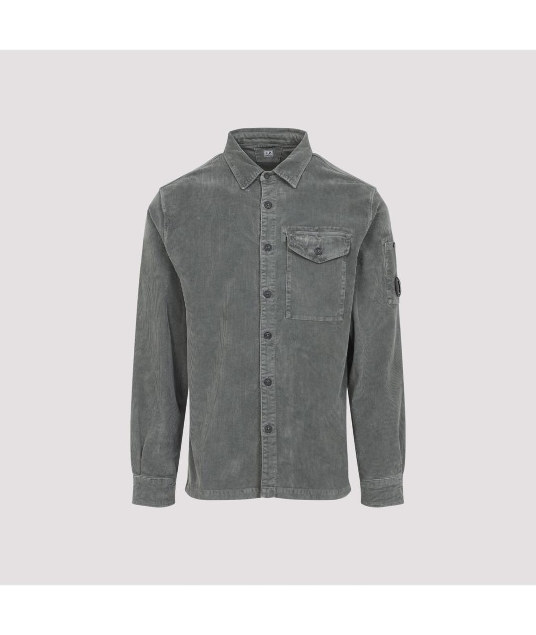 CP COMPANY Серая хлопковая кэжуал рубашка, фото 3