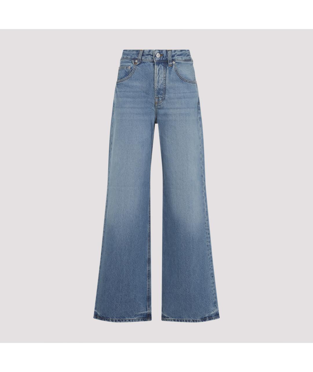 JACQUEMUS Голубые хлопковые джинсы клеш, фото 2