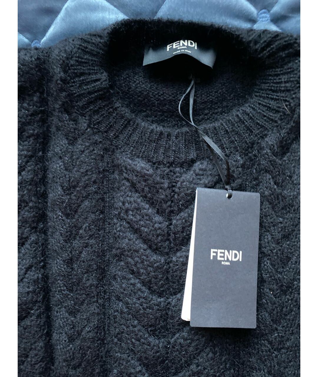 FENDI Черный шерстяной джемпер / свитер, фото 4