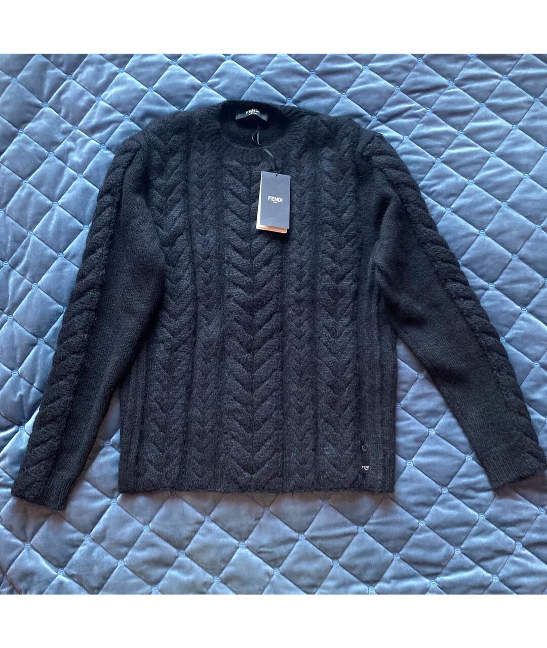 FENDI Черный шерстяной джемпер / свитер, фото 8