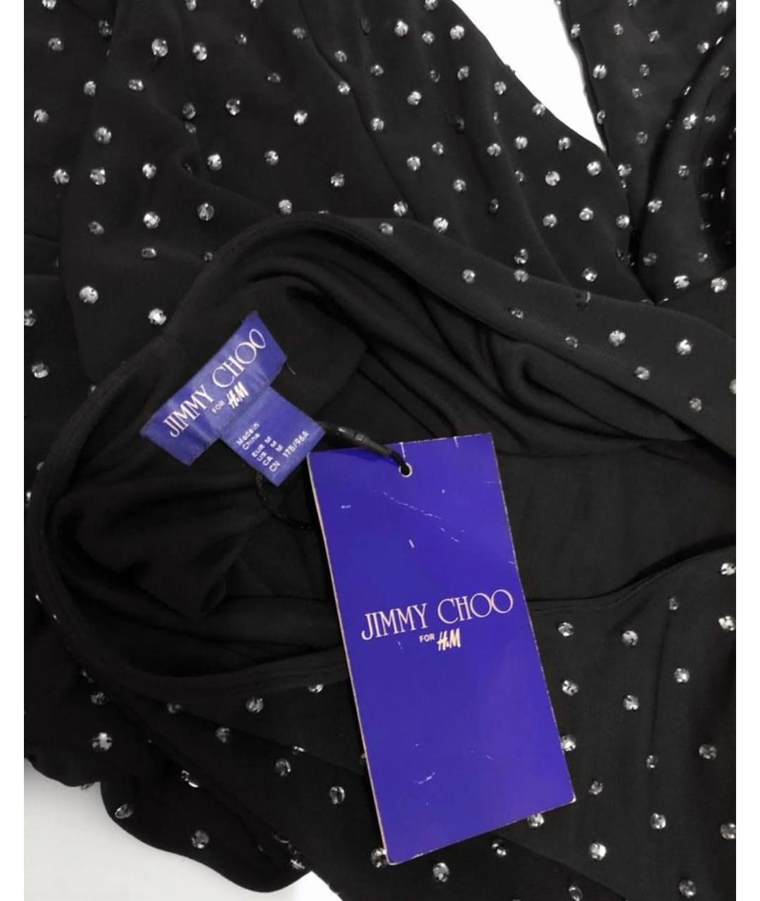 JIMMY CHOO Черное хлопковое коктейльное платье, фото 5