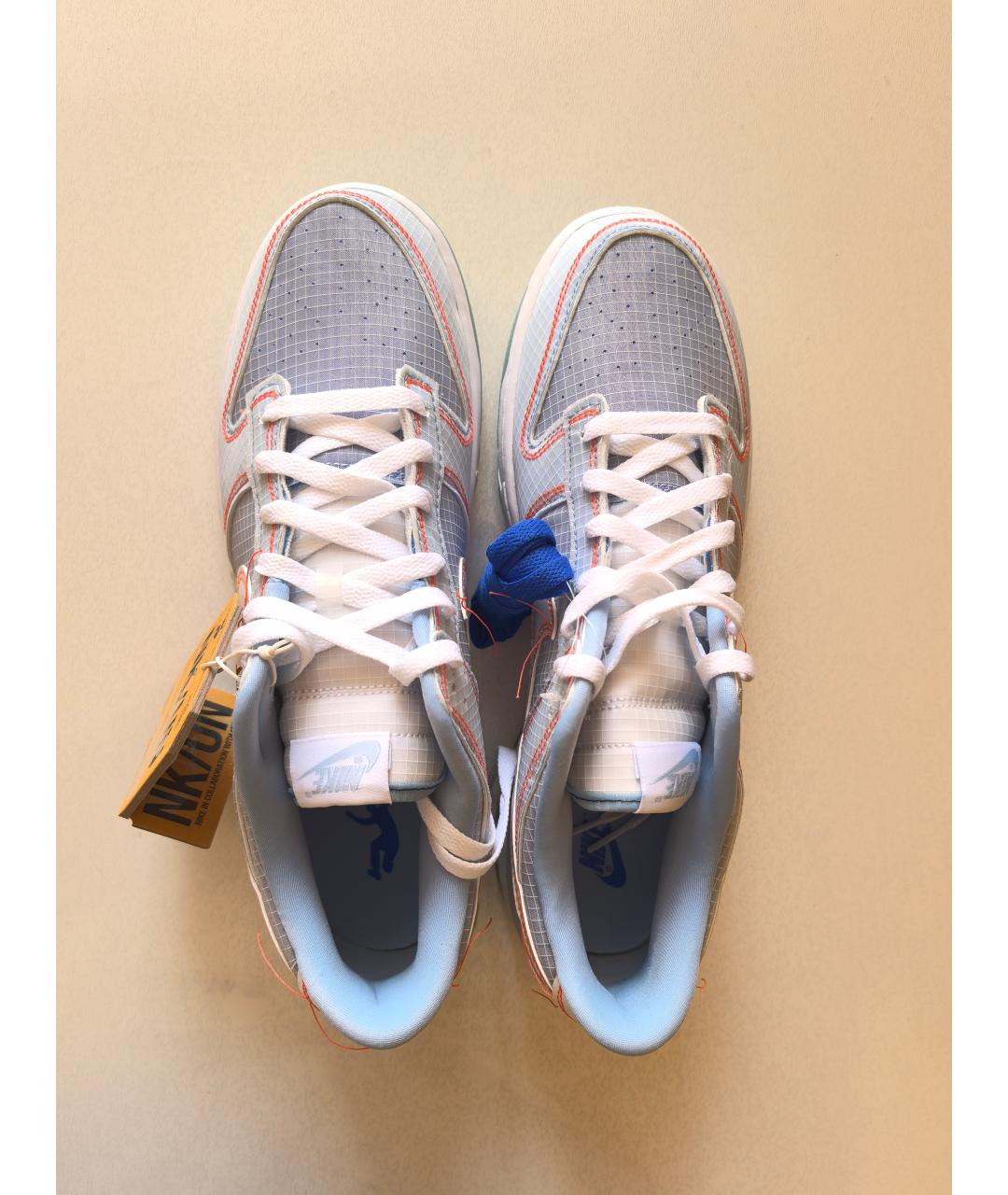 NIKE Голубые текстильные низкие кроссовки / кеды, фото 3