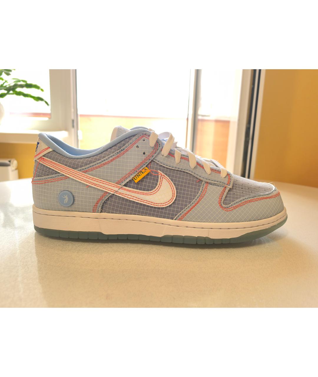NIKE Голубые текстильные низкие кроссовки / кеды, фото 7