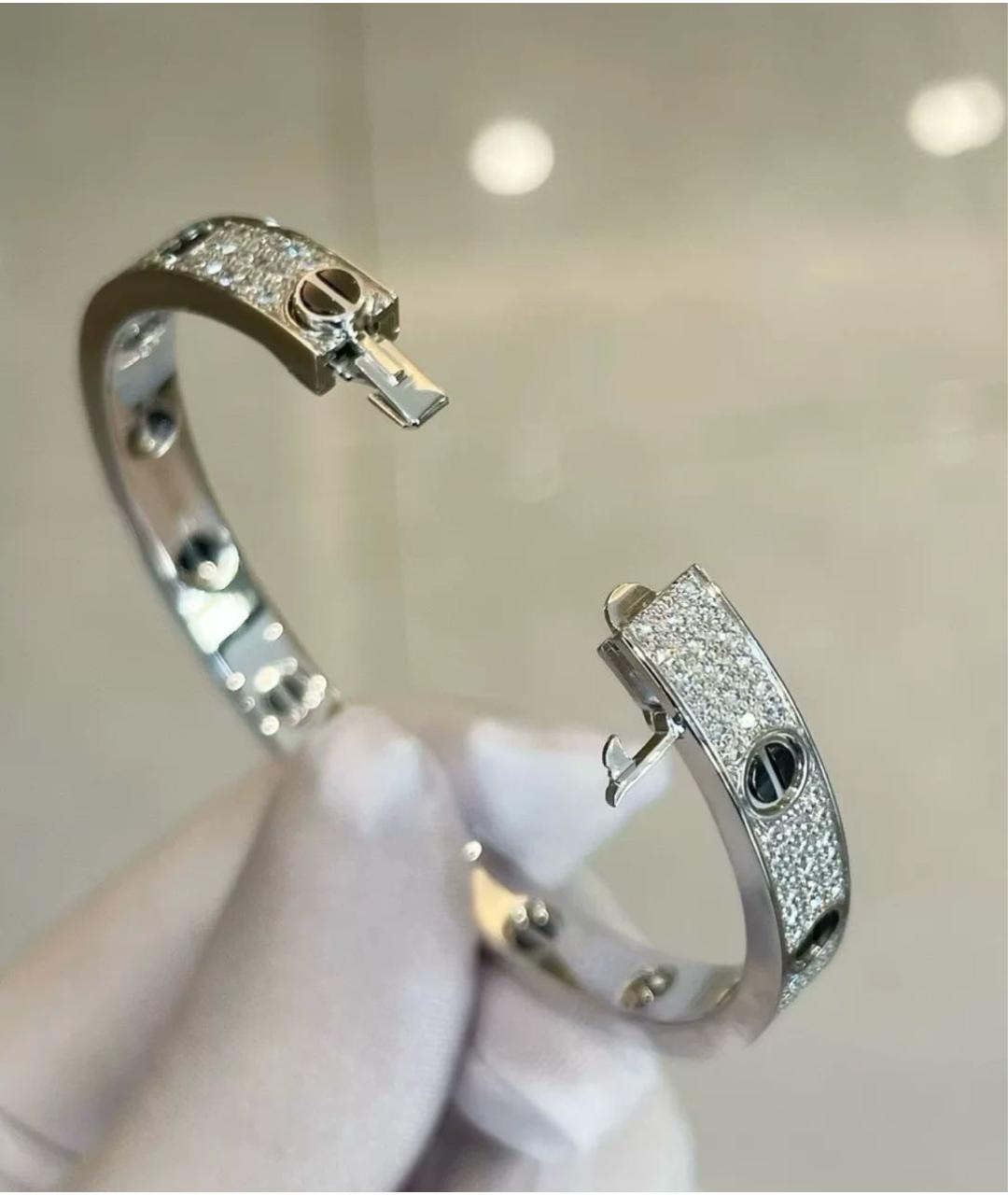 CARTIER Белый браслет из белого золота, фото 5