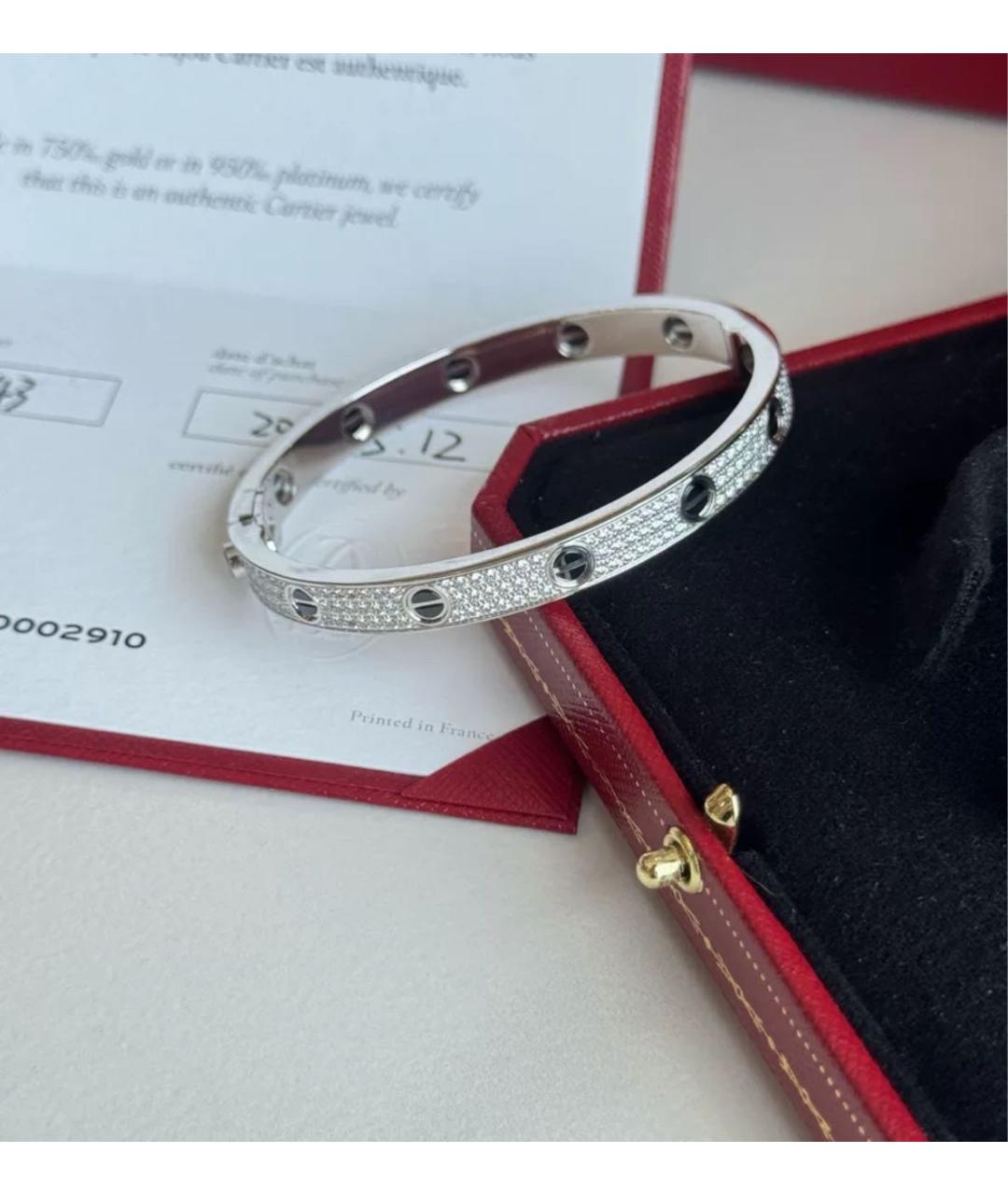 CARTIER Белый браслет из белого золота, фото 6