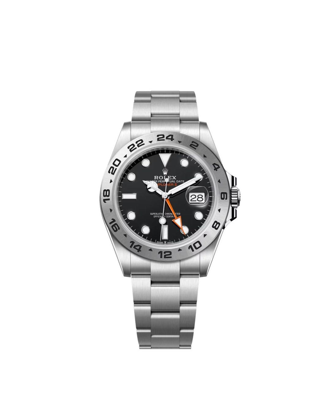 ROLEX Черные металлические часы, фото 1