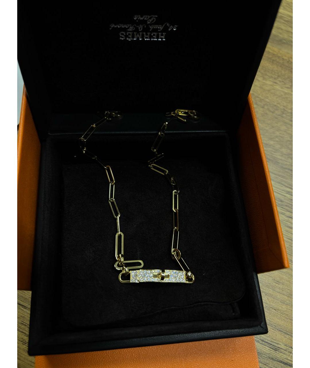 HERMES Желтый чокер из желтого золота, фото 5