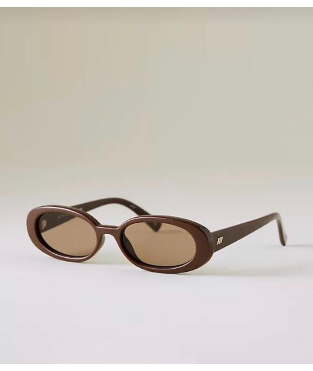 LE SPECS Коричневые пластиковые солнцезащитные очки, фото 3