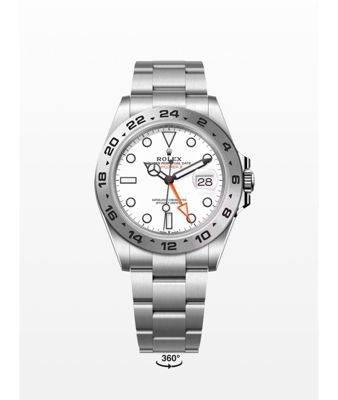 ROLEX Белые металлические часы, фото 3