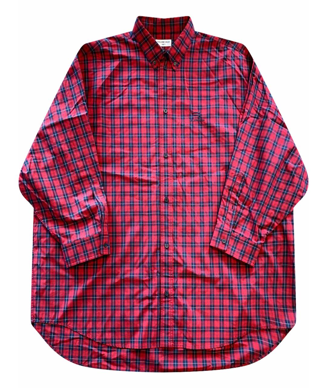 BALENCIAGA Красная хлопковая рубашка, фото 1