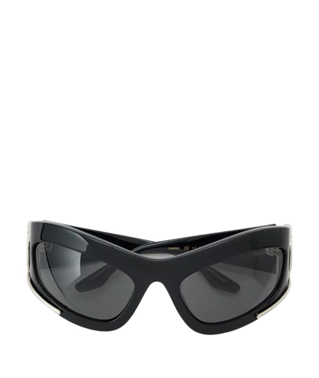 TRUSSARDI Черные пластиковые солнцезащитные очки, фото 1