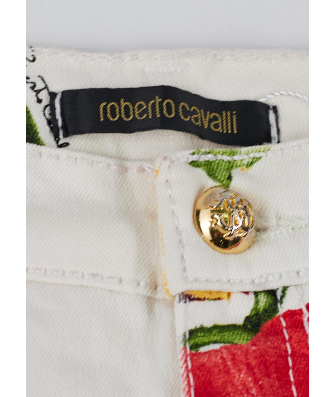 ROBERTO CAVALLI Мульти хлопковые прямые джинсы, фото 3