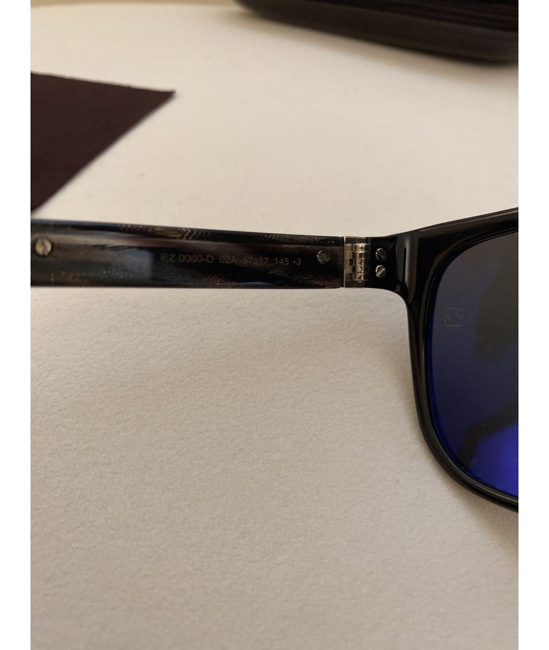 ERMENEGILDO ZEGNA XXX Черные пластиковые солнцезащитные очки, фото 4