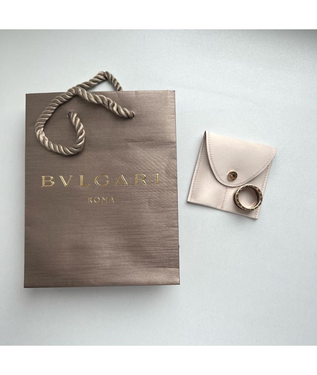 BVLGARI Черное кольцо из розового золота, фото 4