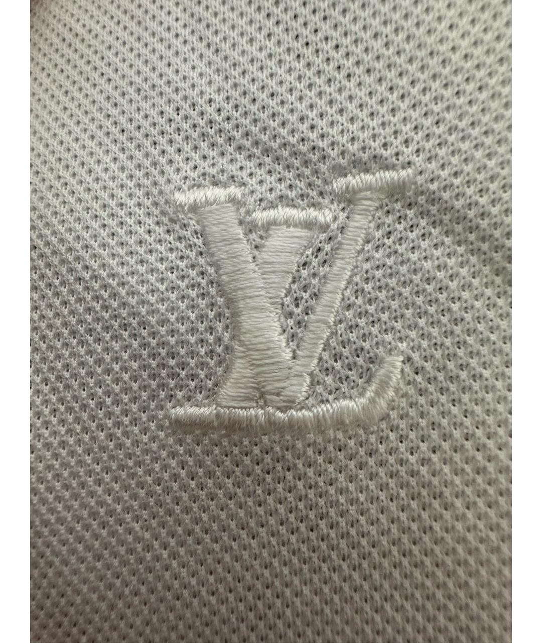 LOUIS VUITTON Белое хлопковое поло с длинным рукавом, фото 7