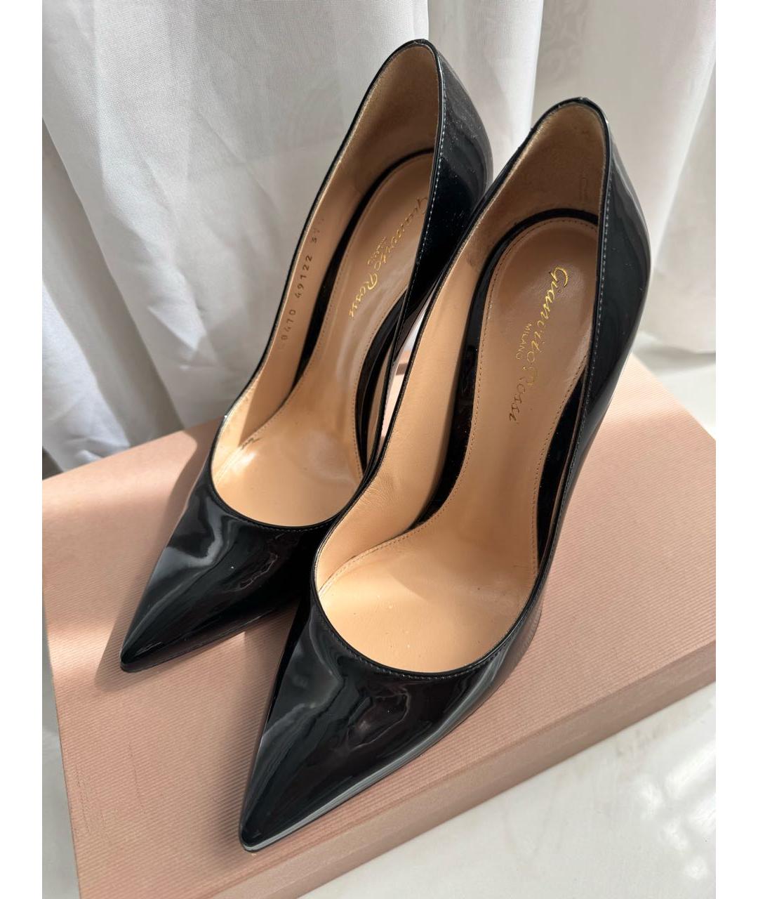 GIANVITO ROSSI Черные туфли из лакированной кожи, фото 2