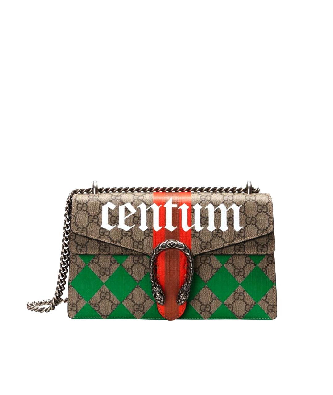 GUCCI Бежевая тканевая сумка через плечо, фото 1