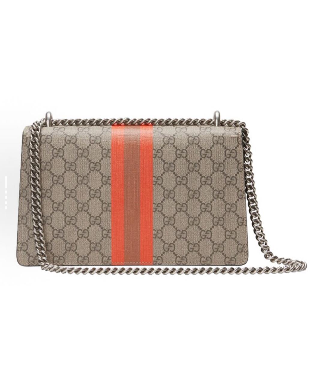 GUCCI Бежевая тканевая сумка через плечо, фото 3
