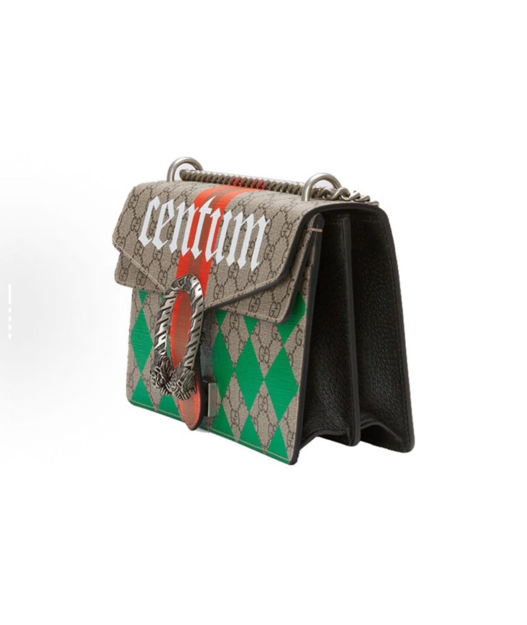 GUCCI Бежевая тканевая сумка через плечо, фото 2