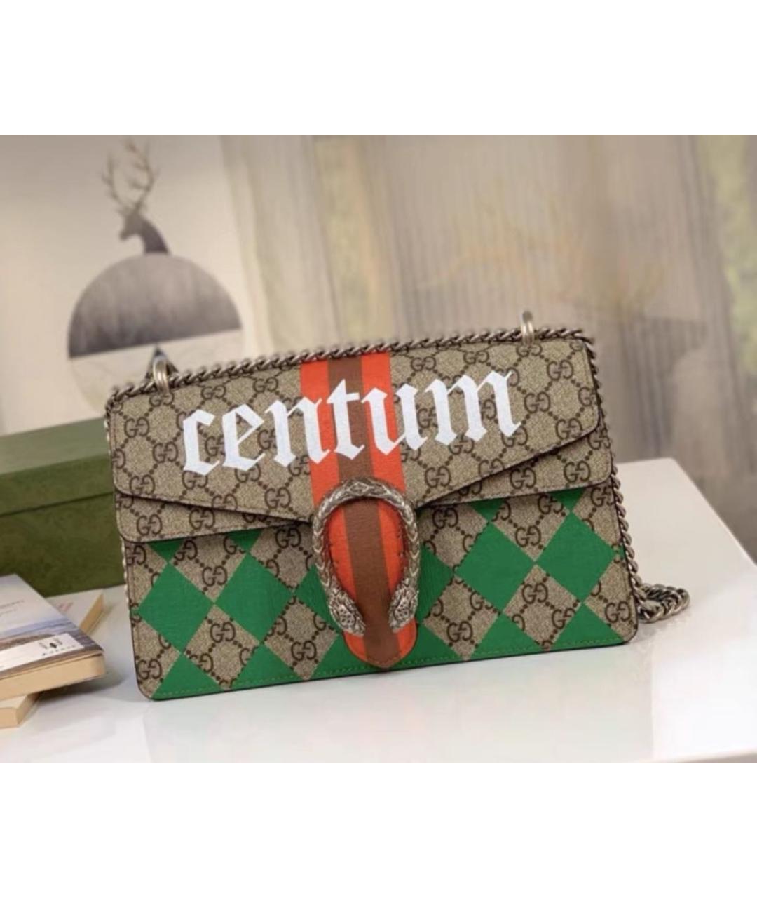 GUCCI Бежевая тканевая сумка через плечо, фото 7