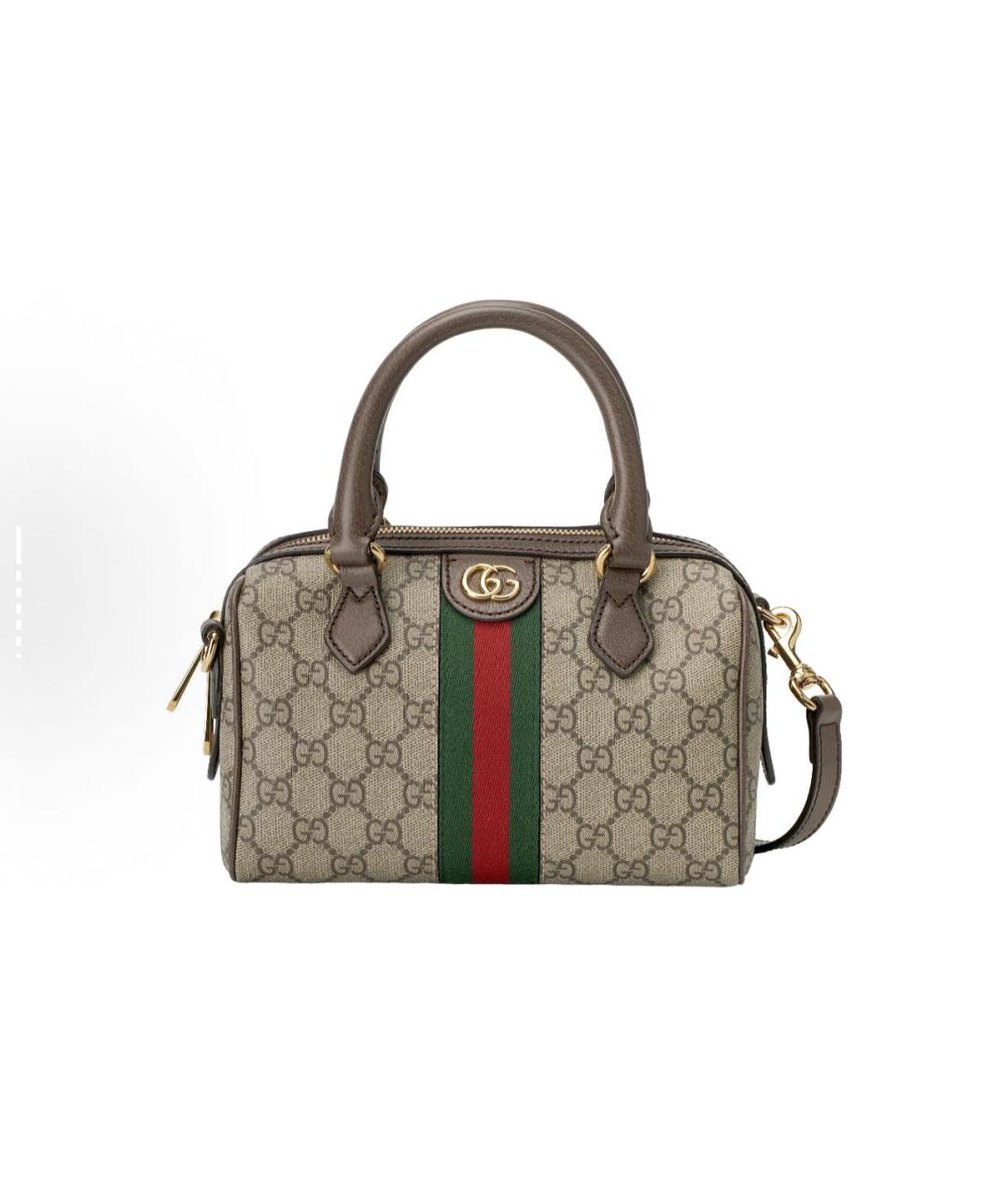 GUCCI Бежевая тканевая сумка тоут, фото 6