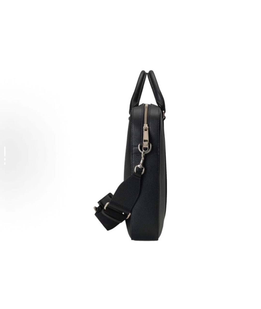 GUCCI Черный кожаный портфель, фото 5