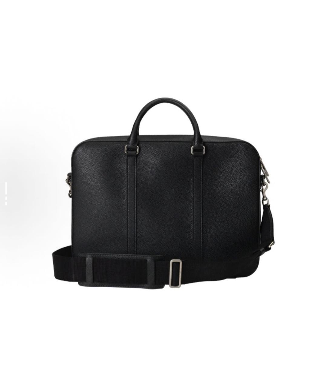 GUCCI Черный кожаный портфель, фото 3