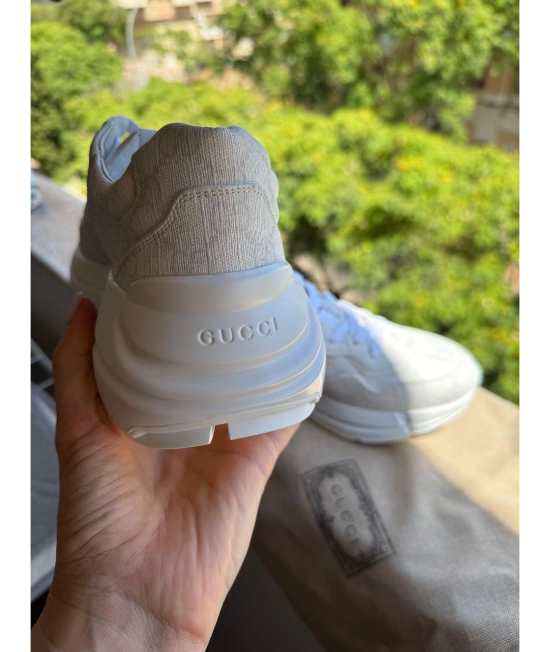 GUCCI Белые кроссовки, фото 4