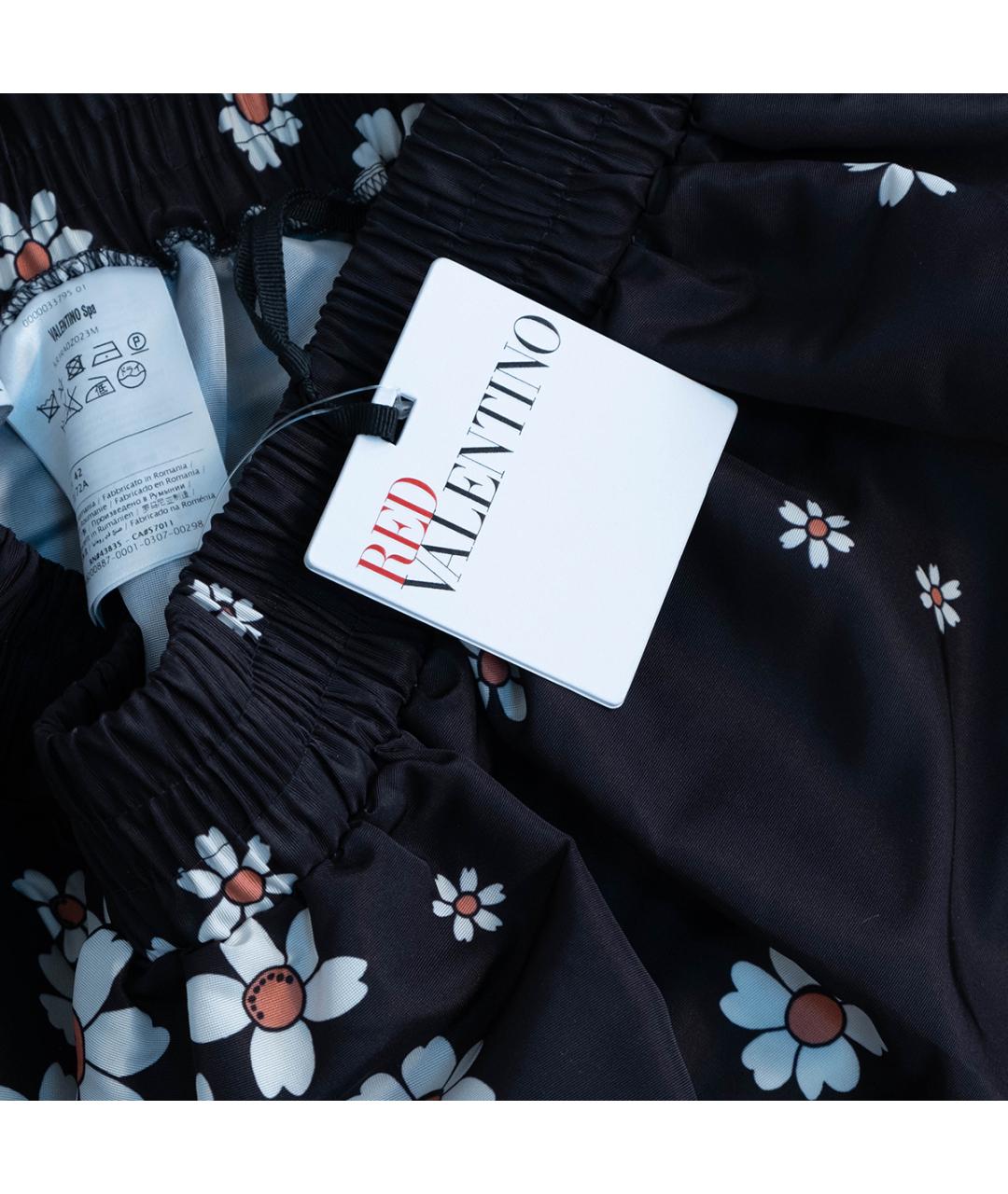 RED VALENTINO Черная полиэстеровая юбка мини, фото 4