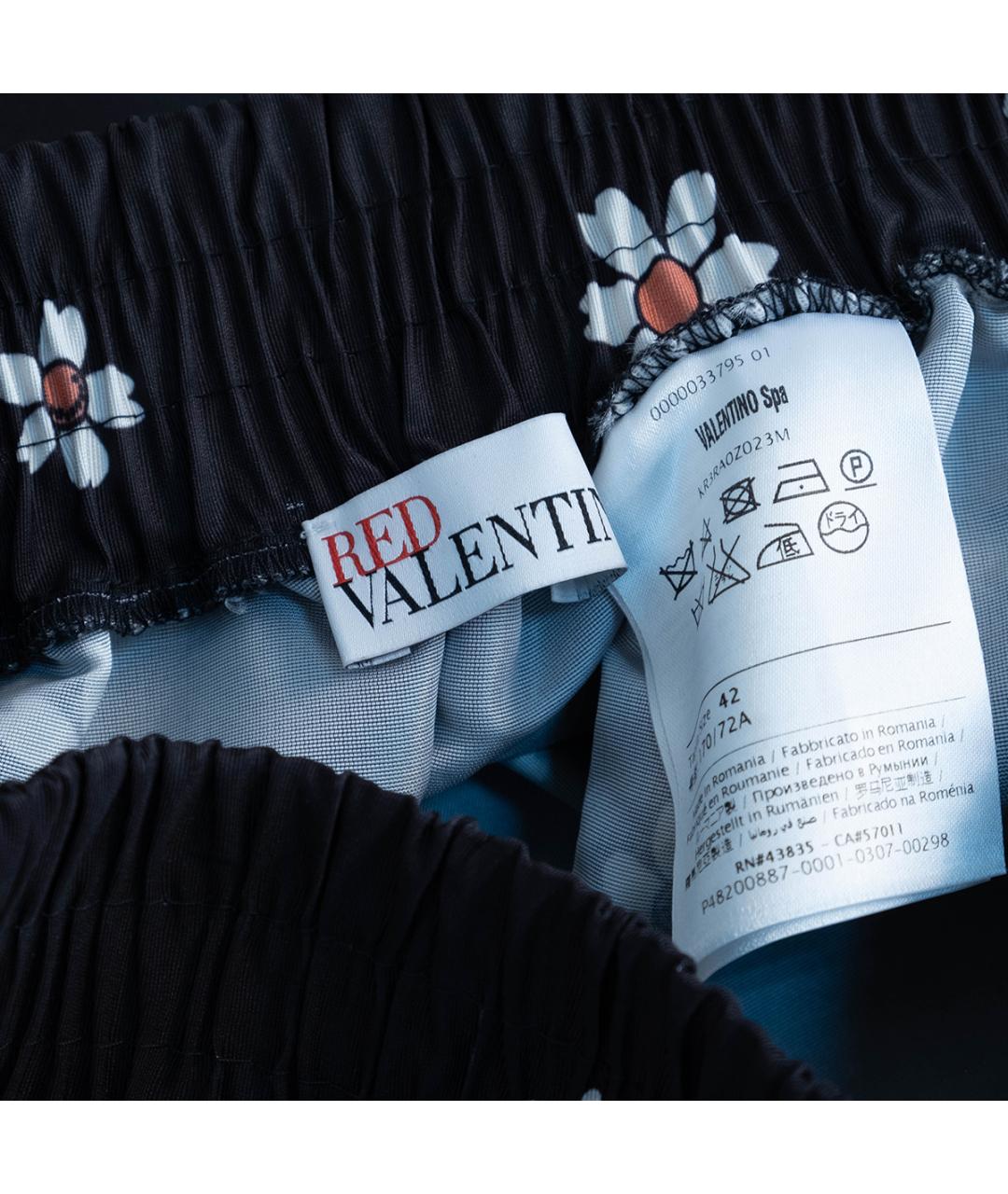 RED VALENTINO Черная полиэстеровая юбка мини, фото 3