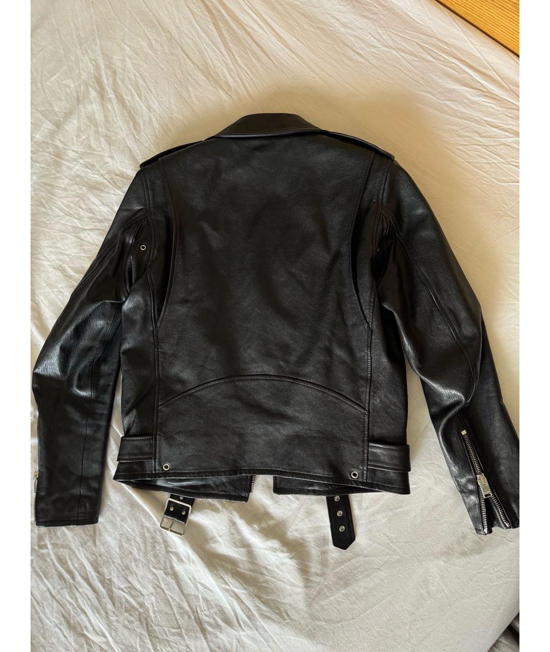 SAINT LAURENT Черная кожаная куртка, фото 2