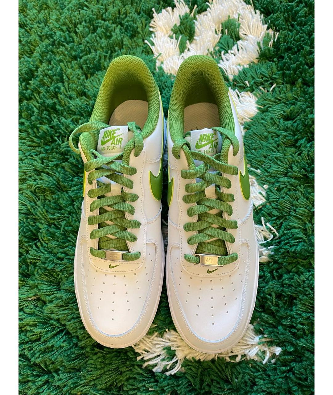 NIKE Белые кожаные низкие кроссовки / кеды, фото 3