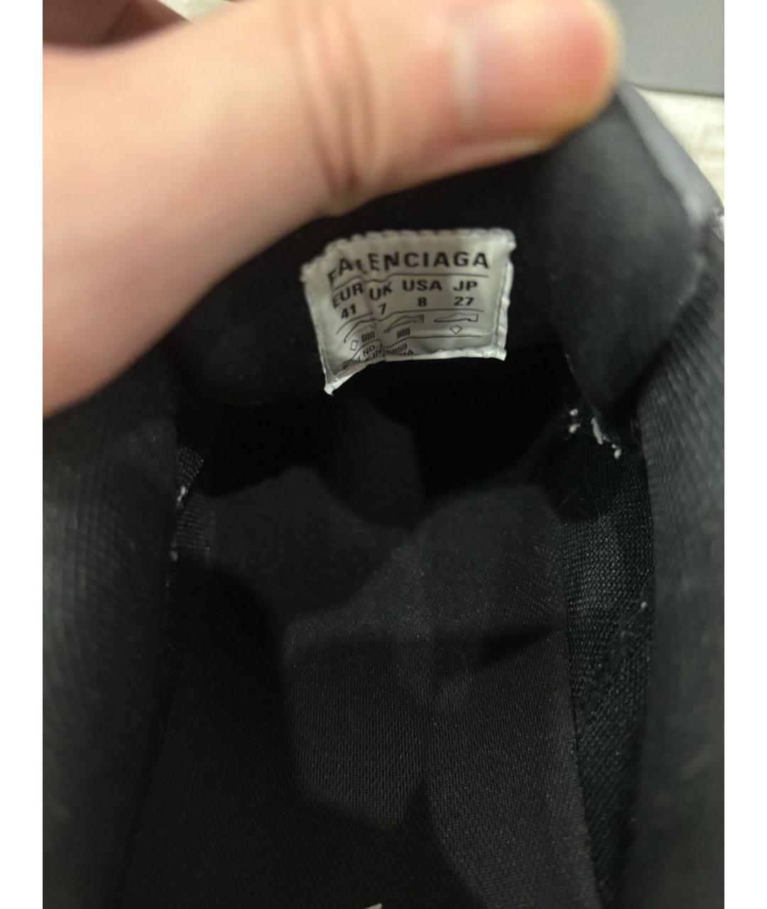 BALENCIAGA Черные низкие кроссовки / кеды, фото 5