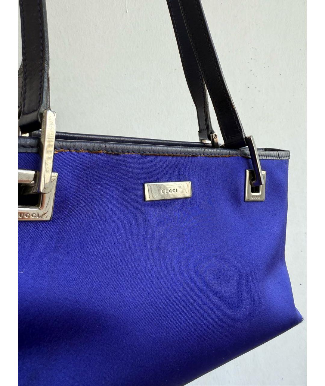 GUCCI Синяя сумка с короткими ручками, фото 4