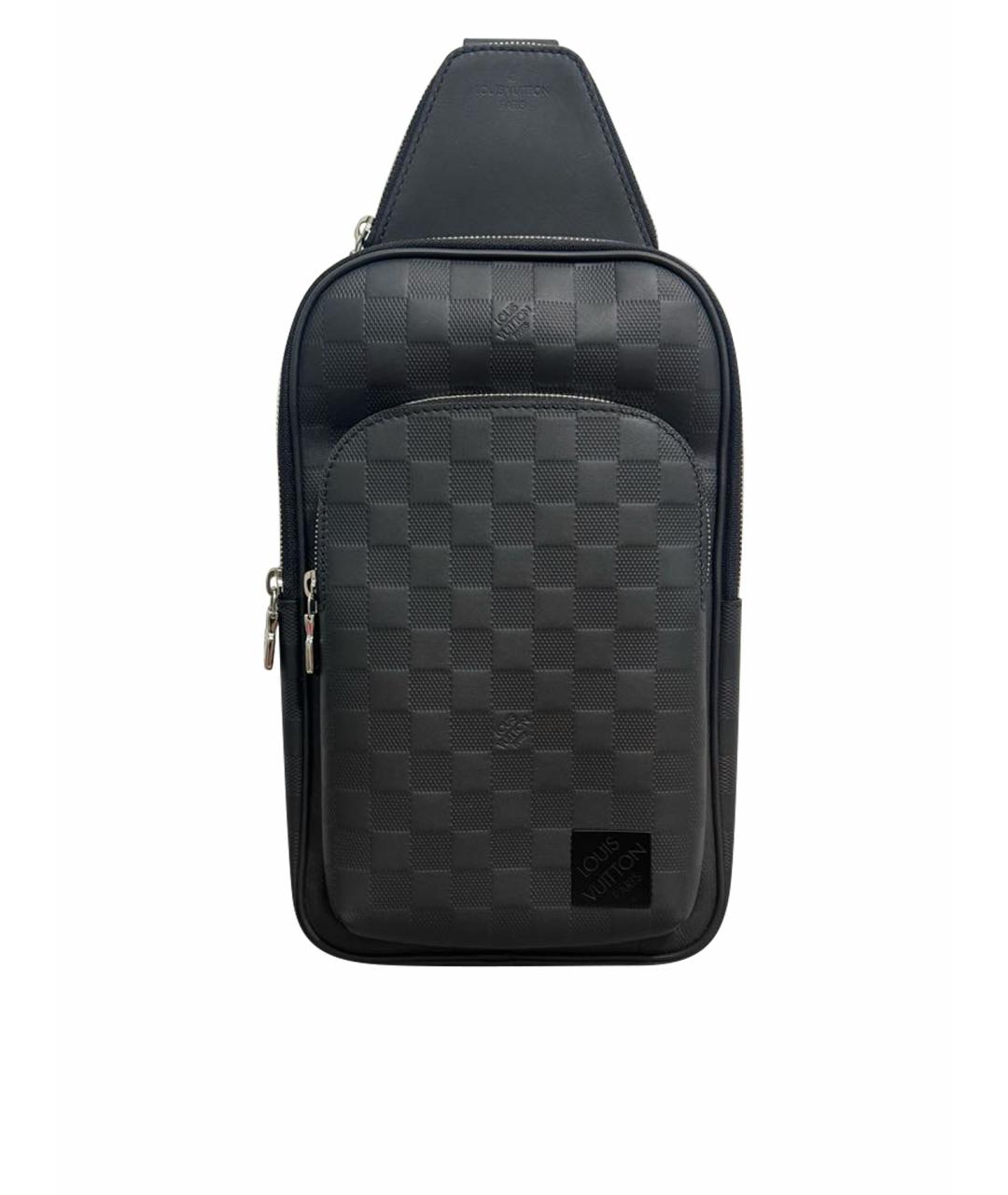 LOUIS VUITTON Черная кожаная сумка на плечо, фото 1