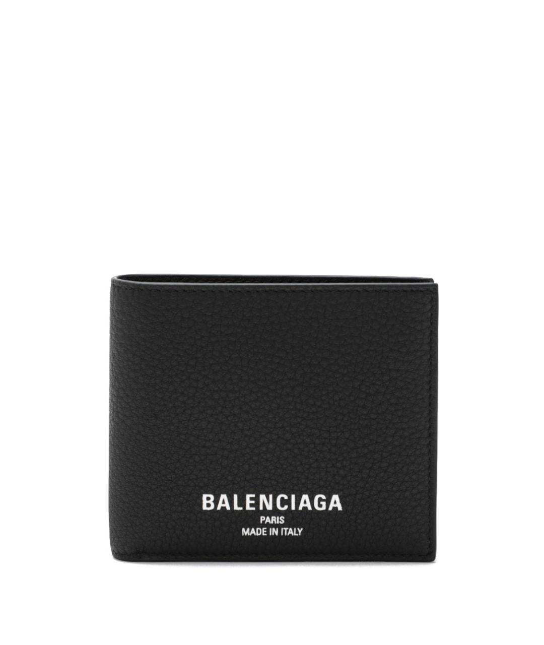 BALENCIAGA Черный кожаный кошелек, фото 1