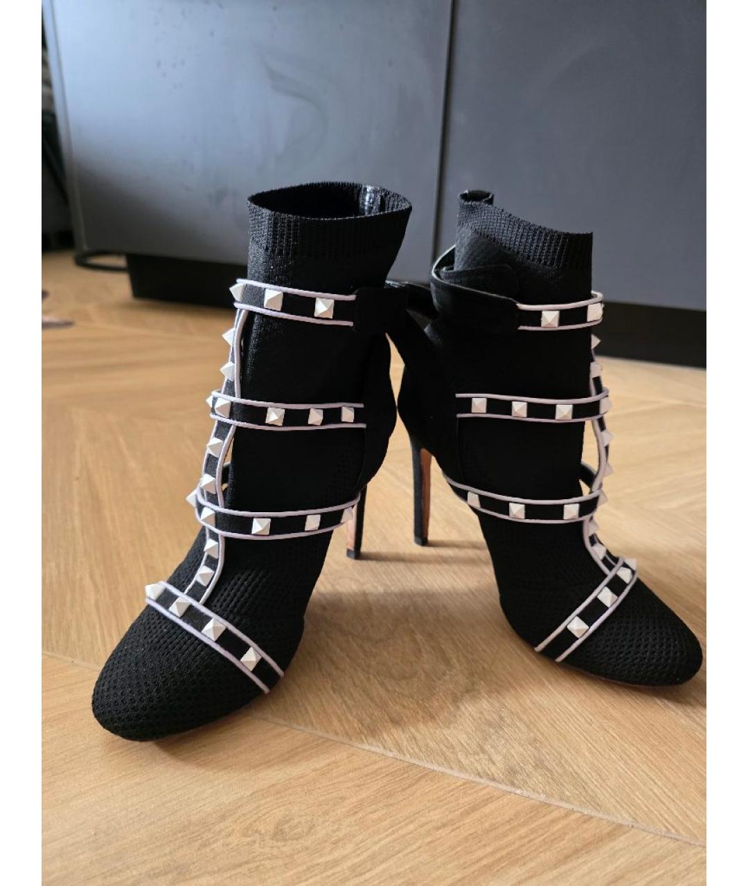 VALENTINO Черные неопреновые ботильоны, фото 5