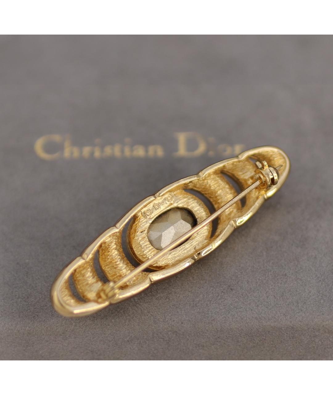 CHRISTIAN DIOR Золотая позолоченная булавка / брошь, фото 6