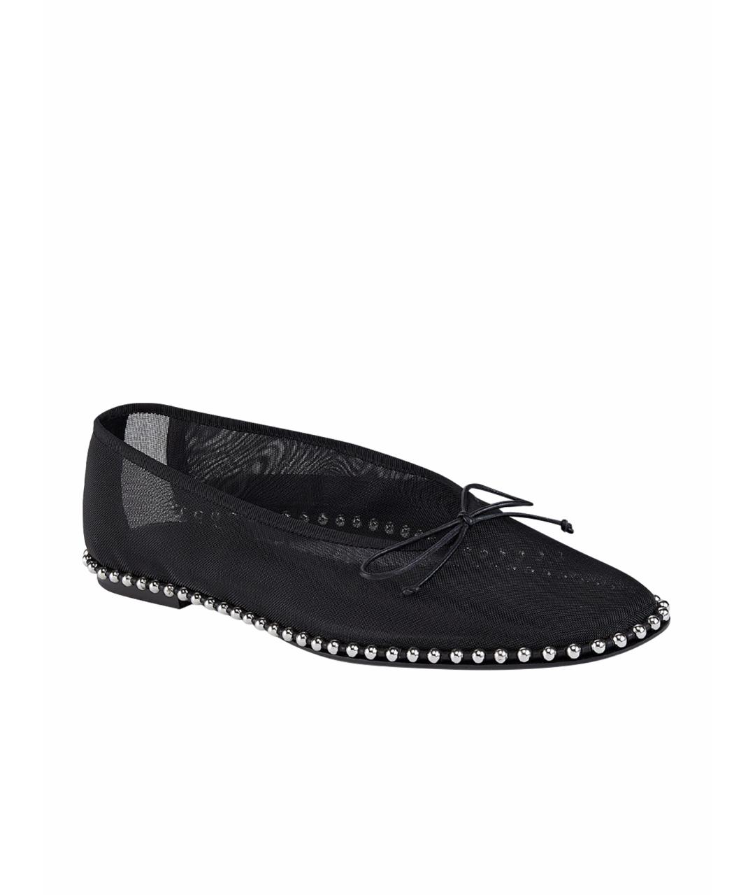 ALEXANDER WANG Черные кожаные балетки, фото 1