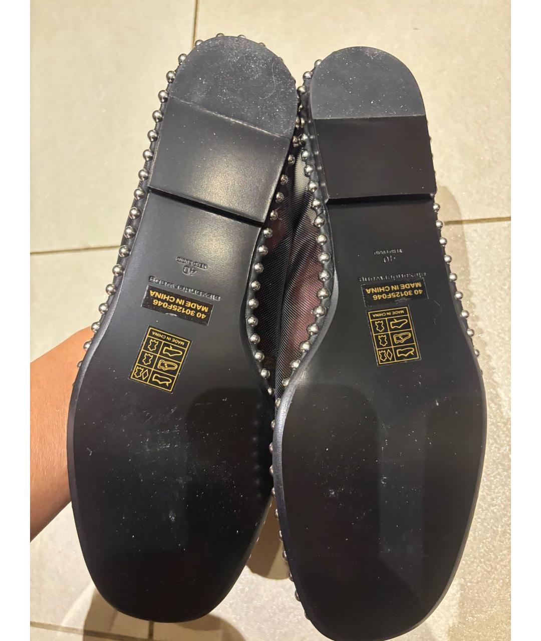 ALEXANDER WANG Черные кожаные балетки, фото 4