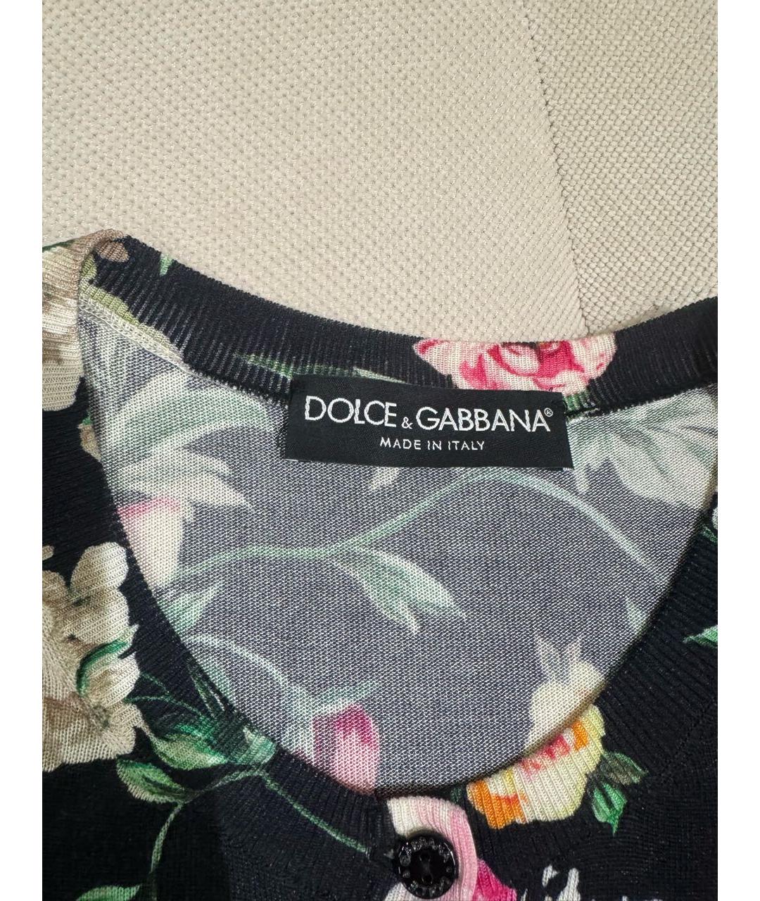 DOLCE&GABBANA Мульти шелковый кардиган, фото 3