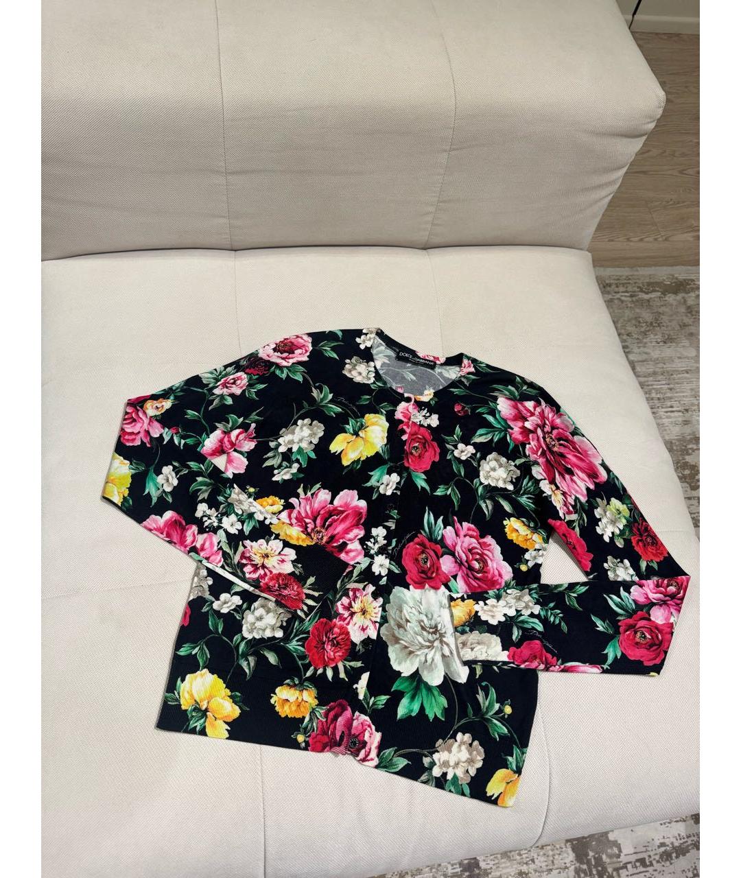 DOLCE&GABBANA Мульти шелковый кардиган, фото 9