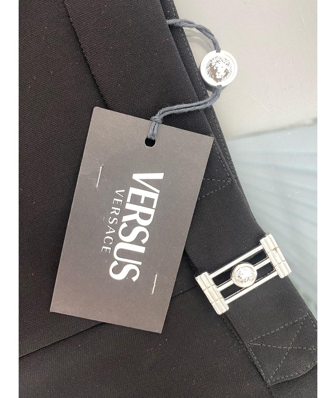 VERSUS VERSACE Черная полиэстеровая юбка мини, фото 3
