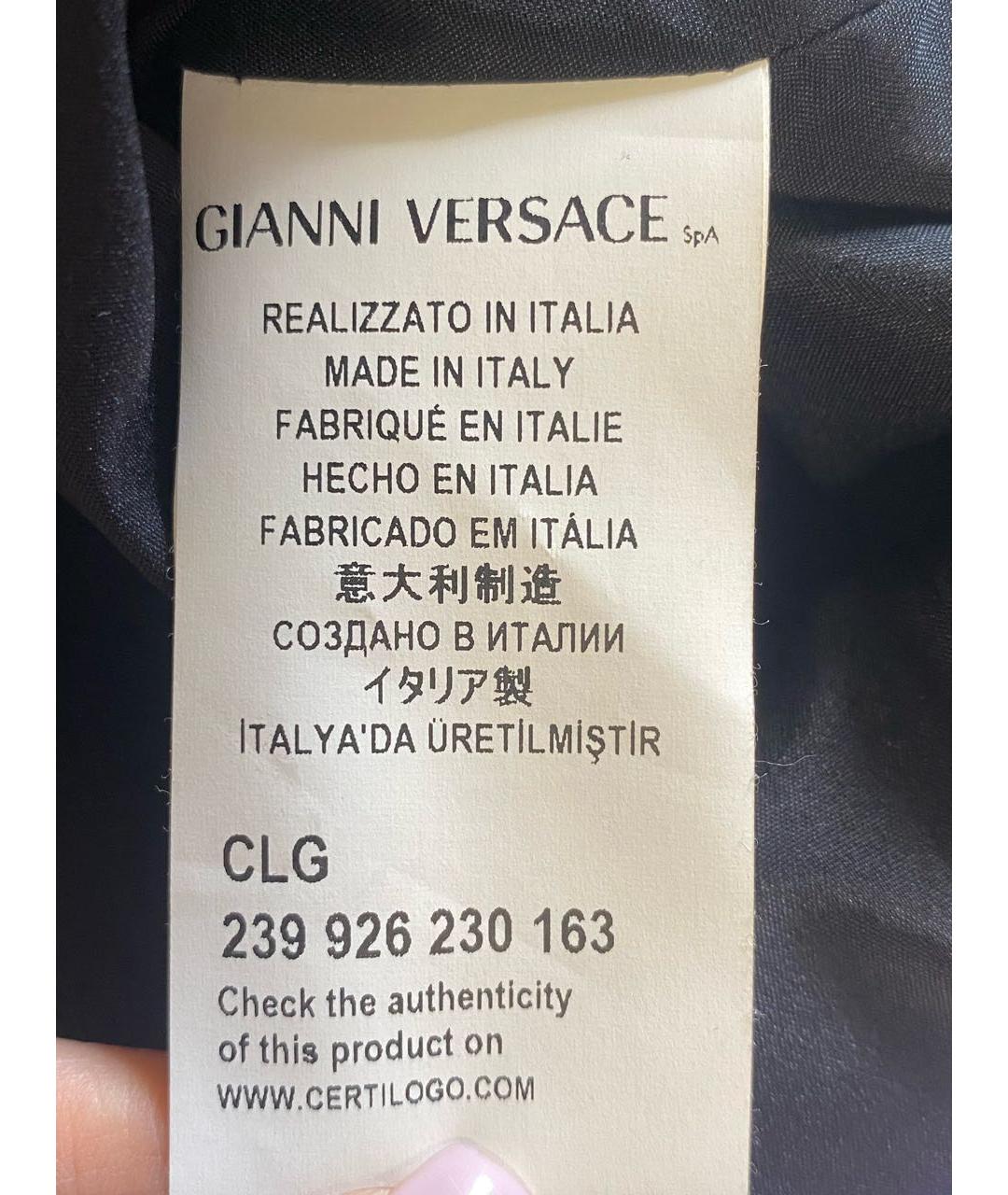 VERSUS VERSACE Черная полиэстеровая юбка мини, фото 8