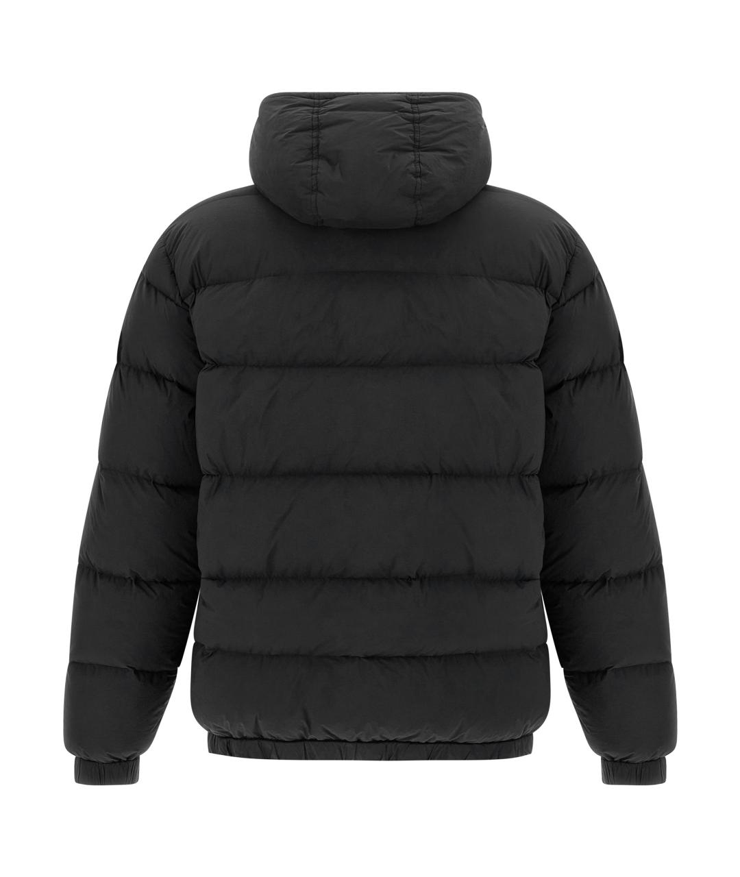 STONE ISLAND Черный полиамидовый пуховик, фото 2