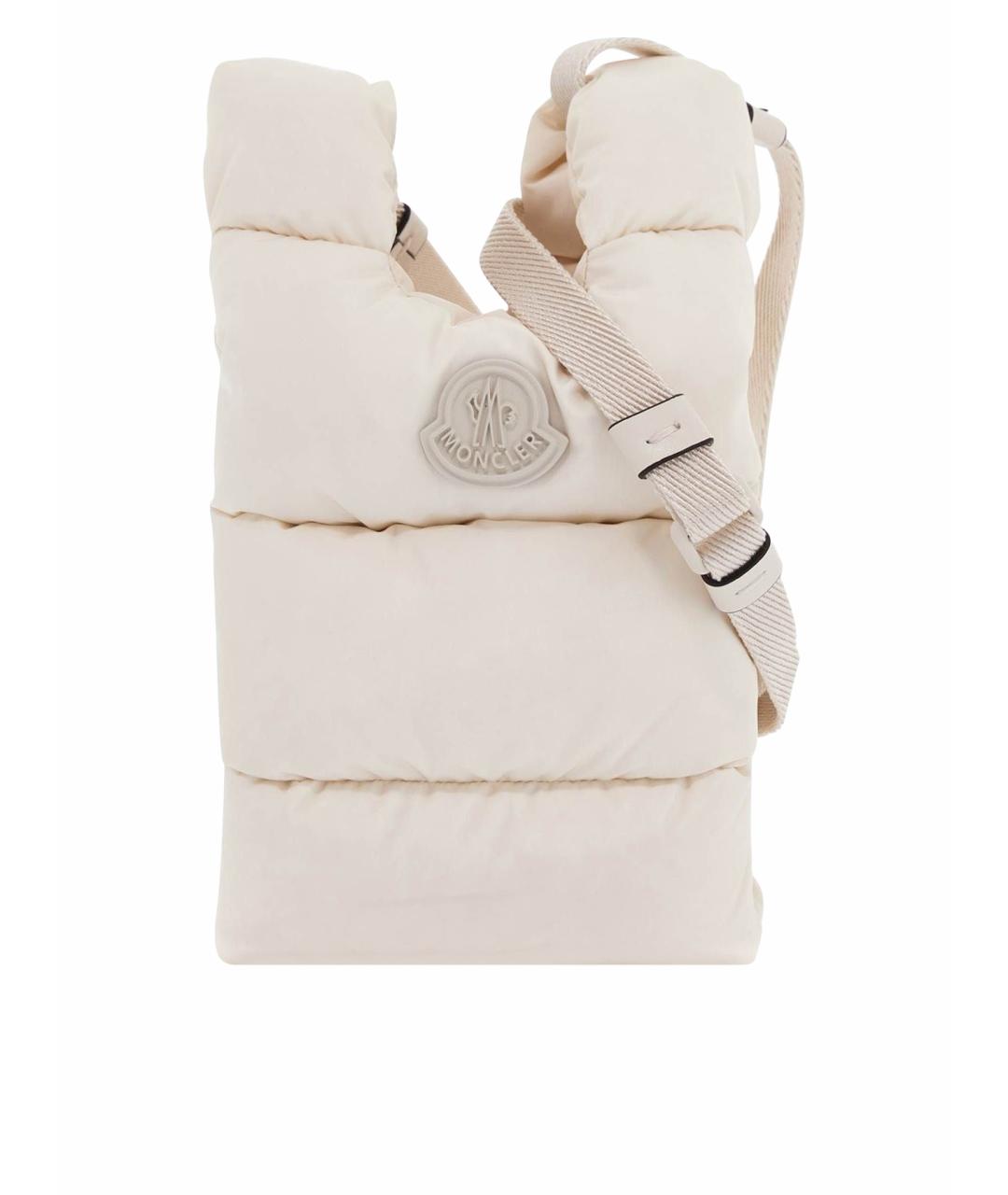 MONCLER Белая синтетическая сумка тоут, фото 1