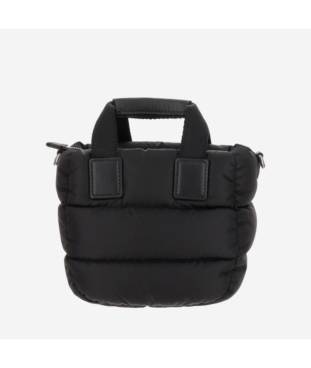 MONCLER Черная синтетическая сумка тоут, фото 3