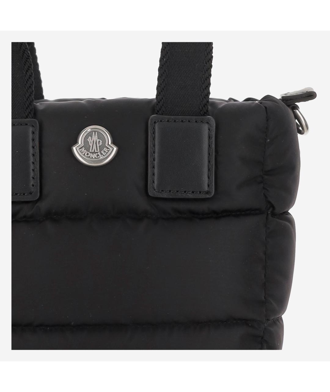 MONCLER Черная синтетическая сумка тоут, фото 5
