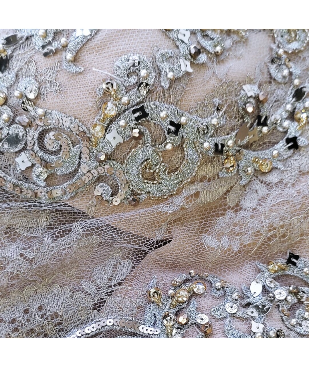ZUHAIR MURAD Золотое полиэстеровое вечернее платье, фото 5